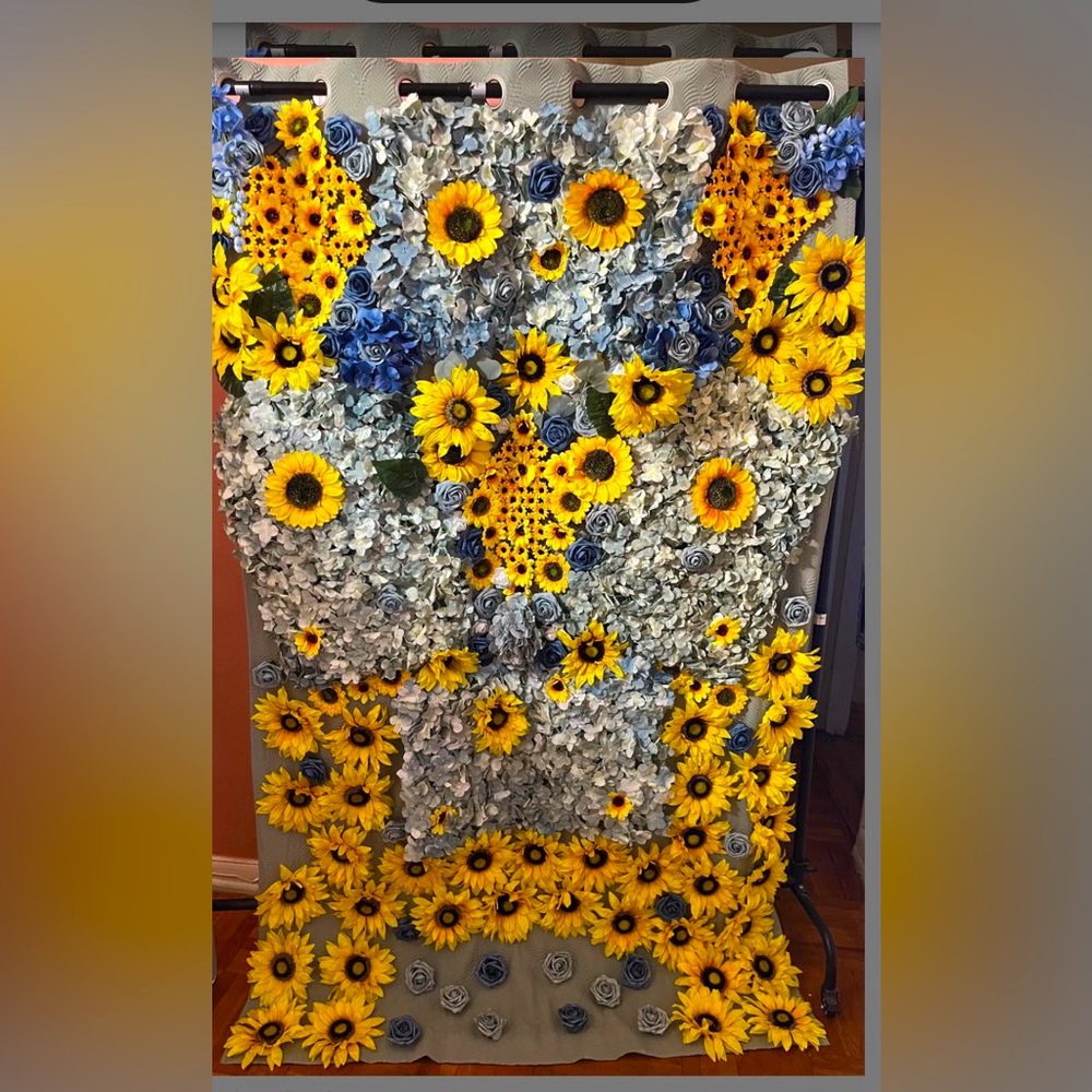 Handmade Flower wall/wedding backdrop/flower backdrop